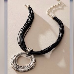 Free People Black and Silver Necklace